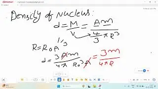 Density of Nucleus | Nuclear Physics |JEE Mains and EAMCET students