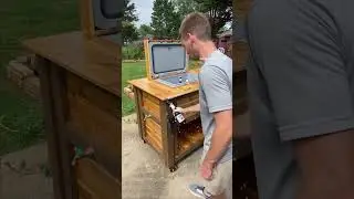 Custom cooler cart ready for your at home tailgates!