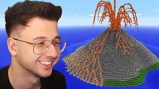 minecraft'ta KOCAMAN bir YANAR DAĞ yaptım! - Bölüm 25