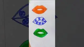 Indian flag 🇮🇳drawing on lips 👄🧡🤍💚