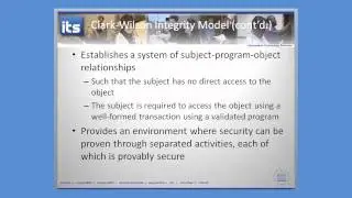 Clark-Wilson Integrity Model