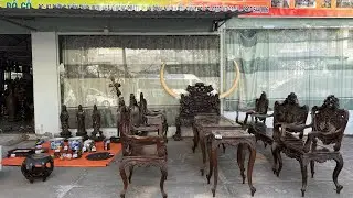 18/1/2026/ Bộ Bàn Louis Khảm Ốc Đỏ Lửa, Bình Phong Càng, Tượng Phật Đồng, #0707074844 