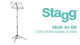 MUS-A4 BK 3 Sections Music Stand | Stagg Music
