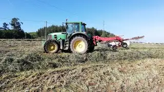 Juntar erva //2019//john deere +kuhn