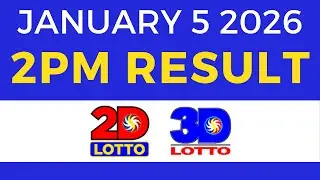 2pm Lotto Result Today January 5 2026 2D 3D Lotto