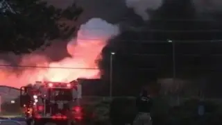 Raw: Fire Crews Battle Pa. Chemical Plant Fire