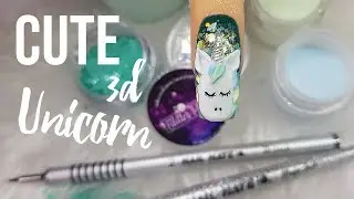 LEARN HOW TO MAKE A 3D UNICORN STEP BY STEP NAIL ART TUTORIAL