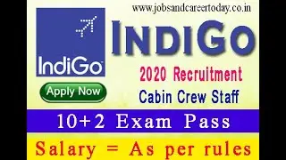 INDIGO AIRLINE RECRUITMENT 2020 | CABIN CREW STAFF | AIRPORT JOBS 2020 | APPLY ONLINE
