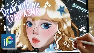 25 min Draw with me 🩵&brvbar; ipad ASMR &brvbar; digital art🎨 &brvbar; full Art &brvbar; ibis paint x &brvbar;