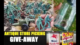 Antique Store Shopping - Army Men - Fruit Jars - Glassware - TOYS - Picking - Treasure Hunting Ohio