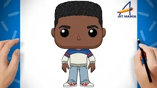 How to Draw Lucas Funko Pop | Stranger Things Drawing