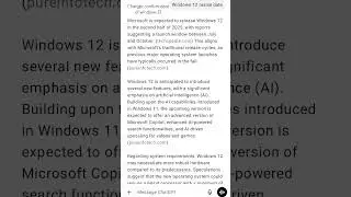 like for windows 12 to realse now