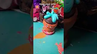 DIY Empty Paint Bottle cactus 🌵 🌼✨️ #diy #art #youtubeshorts #craft #handmade #claying #mycraft
