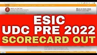 ESIC UDC PRE SCORECARD OUT