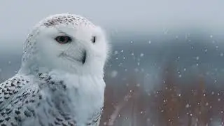 Snowy Owl, close up, blinking free stock video  Free for use & download