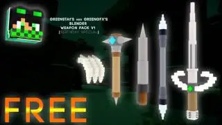 [Blender] Greensta1's aka GreenGFX's Weapon Pack v1 (Free)