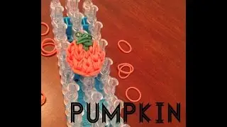 Rainbow loom Halloween Pumpkin charm