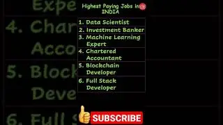 High Salary Jobs in India 2021 #Shorts