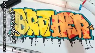 a5 sketchbook drawing graffiti styles agnxciv 