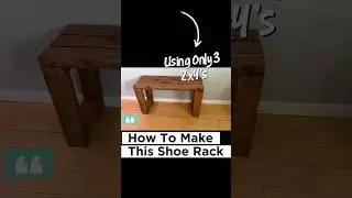 How To Build A Shoe Rack With Only 2x4&rsquo;s! #shoerack #woodworking #furniture #woodtable #bench