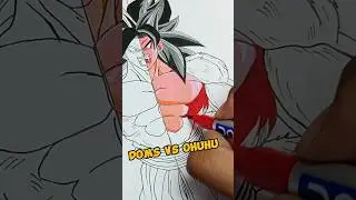DomS Vs OHuhu Brush Pens | Drawing Goku Part - 1 #shorts #goku #drawing
