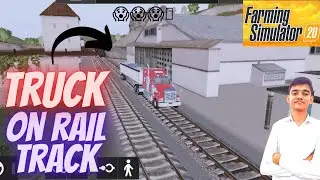 New Map Transport Company Tour   in Farming Simulator 20 | Truck on Railway Track 😱👹| # Farming view
