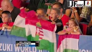 Judo WCh 2017 Budapest -90 kg 1/2 finals Majdov (SRB) Toth (HUN)