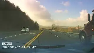 cmt trucking thorn hill tn. id say from the arc of it it was thrown high from the passenger side. 