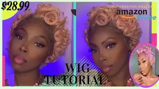 SHORT PINK PIXIE WIG￼| Aaliyah Jay inspired| Synthetic Wig|Tips and tricks brown skin edition￼￼