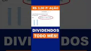 R$ 3,00 P/ A&Ccedil;&Atilde;O a.a | A&Ccedil;&Atilde;O QUE PAGA DIVIDENDO MENSAL - RECEBA DIVIDENDOS TODO M&Ecirc;S! #itub3 #itub4