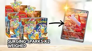 Opening And Weighing x2 Surging Sparks Booster Boxes