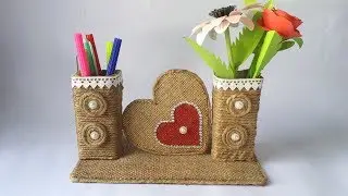 DIY: Best Out of Waste Toothpaste Box/ Easy Jute/Twine Craft Idea!!! Recycled materials Craft!!!