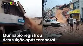 Chuvas em MG: casa desaba e carros s&atilde;o levados por enchente ap&oacute;s temporal em Ub&aacute;