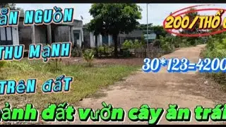 484/ MẢNH VƯỜN SIÊU ĐẸP NGAY KDC GIÁ RẺ SỔ SAN 200/ THỔ CƯ NGUỒN THU SAN TRÊN  ĐẤT  GỌI EM 