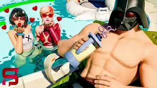 POOL PARTY GIRLS have the HOTS FOR DARTH VADER.... Fortnite