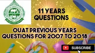 Ouat previous years questions from 2007 to 2018