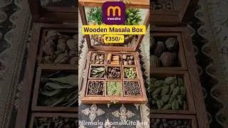 Premium Wooden Masala Box 😍| Kitchen Essentials | #shorts #viral #trending #ytshorts