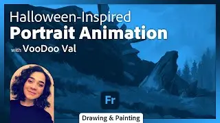 Drawing and Animating a Spooky Witch Portrait with VooDoo Val