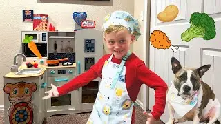 Funny Taste Test Challenge: Chef Little Jamie vs. his dog Blue ! Best story for kids!