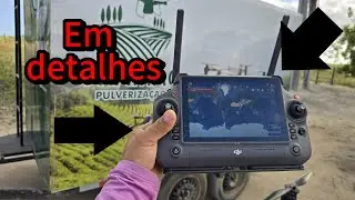 Como usar o controle de um drone agrícola