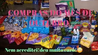 compras do mês de outubro,deu muito caro!ltopei um desafio para emagrecer até o Natal!!