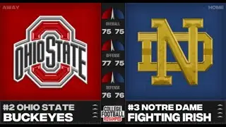 #NCAA25 Sour Sixteen NSD Tournament: #2 Ohio State Buckeyes vs #3 Notre Dame Fighting Irish