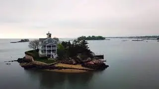 The Thimbles in the Spring - drone footage of empty Thimble Islands of Branford CT