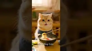 Meo Meo hướng dẫn nấu B&uacute;n Thang nha #pets #soralife #funny #sora2 #cat #cute #cooking #food