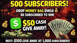 Cash App Giveaway!! 500 Subscribers Goal Met. Comment &ldquo;💰&rdquo; and be subscribed for a change to win !