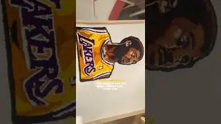 kobe rug is complete! 💛💜🏀 honoring his legacy - thoughts? #mambamentality #rugtufting #artreveal