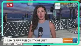 Runners watch sunrise on St. Pete Pier for 4th of July fun run