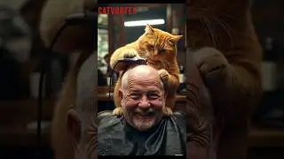 Cat Barber Giving Haircut 😂✂️ | Funny Cat Shorts