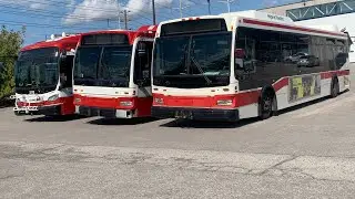 TTC RETIRED 1615 & 1416 with 3713 Active parked at Centennial College (Ashtonbee Campus)
