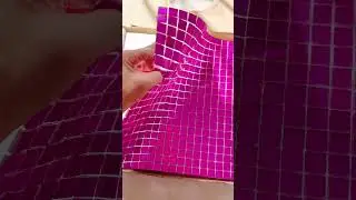 Pink Glass & Gold Foil Mosaic Tiles | Romantic Luxury Design